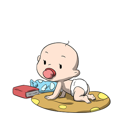 手繪卡通母嬰嬰兒人物素材
