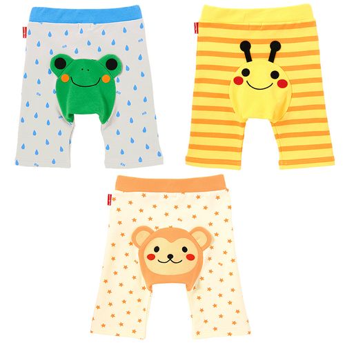 【mikihouse海外旗艦店】動物頭像秋季嬰兒褲 mikihouse hot biscuits