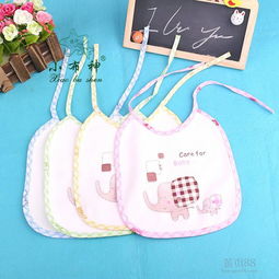 【寶寶卡通小象口水巾新生兒圍嘴圍兜母嬰用品廠家直銷熱賣供應】_