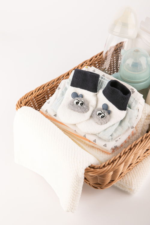 冬季可愛嬰兒毛絨襪母嬰用品攝影圖 st攝影