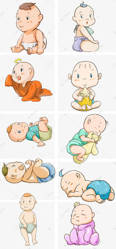 卡通嬰兒合集素材圖片免費(fèi)下載_高清psd