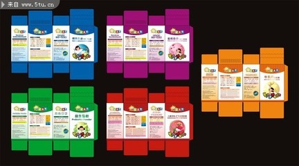 嬰兒用品包裝展開圖