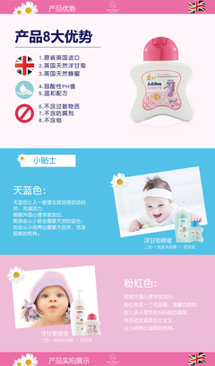 嬰兒用品頁面設計